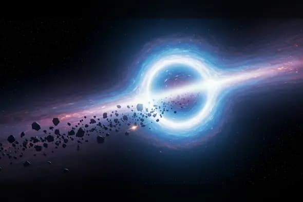 Interstellar Wormhole Vortex – Asteroid Pull in Deep Space