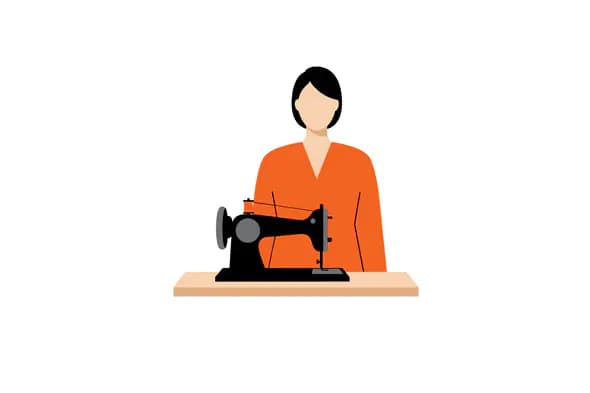 Minimalist Tailor Vector Graphic