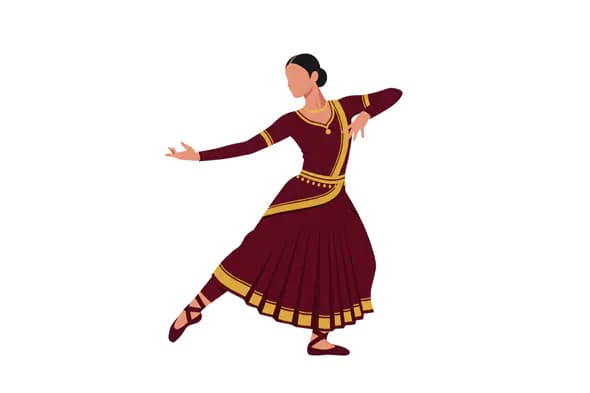 Graceful Bharatanatyam Dancer Vector