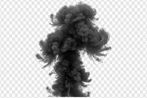 Ominous Dark Smoke Plume Rising PNG Clipart