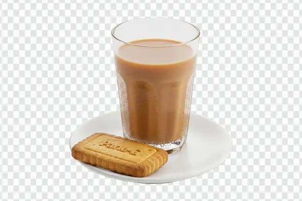 Aromatic Indian Chai with Biscuit PNG Clipart