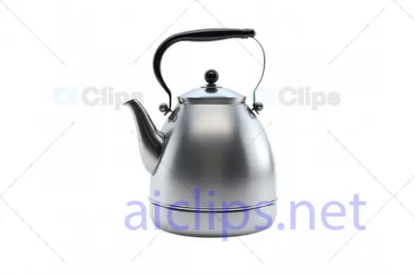 3D Stainless Steel Traditional Tea Kettle Model