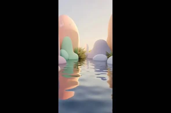 Calm Pastel Landscape Flow