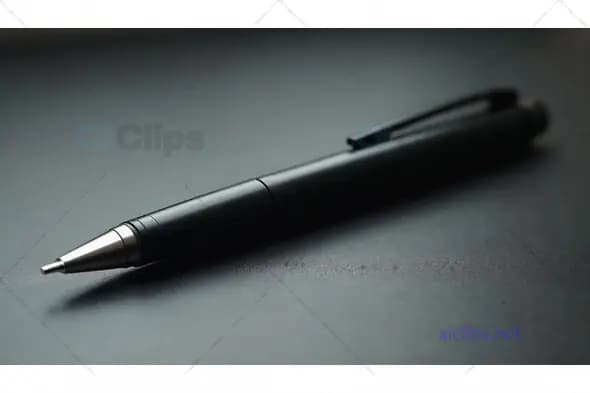 Elegant Black Pen on Matte Surface
