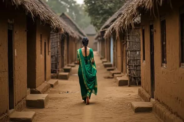 Indian woman in traditional saree