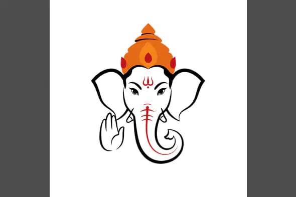 Modern Ganesha Vector Art