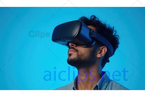 Man Using VR Headset in Immersive Experience