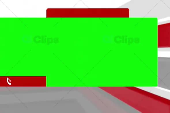 News Broadcast Green Screen Lower Third with Call Icon