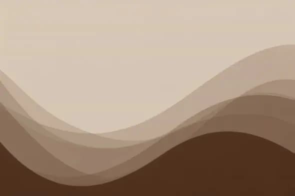 Elegant brown waves flowing across neutral background