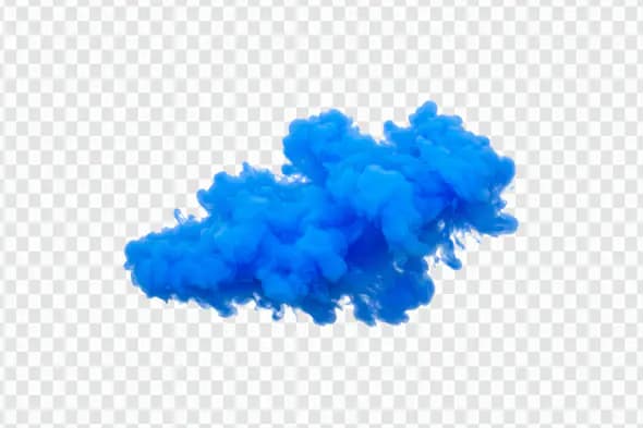 Vibrant Blue Smoke Cloud Effect PNG Clipart