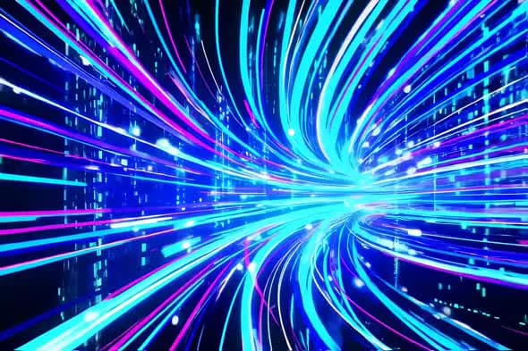 Electrifying Vortex of Light Streams Dynamic Animation
