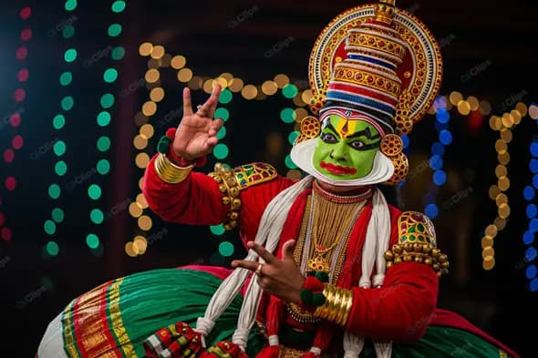 Kathakali Performer's Vibrant Expression
