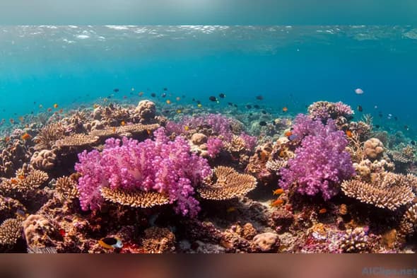 Vibrant Coral Reef Underwater Scene