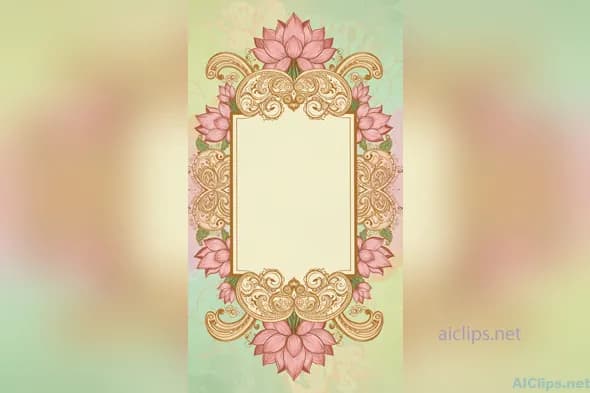 Elegant Floral Decorative Template for Invitations