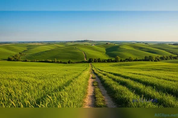 Lush Green Countryside Landscape for Professional Use