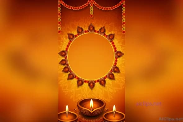 Festive Diwali Background with Decorative Elements