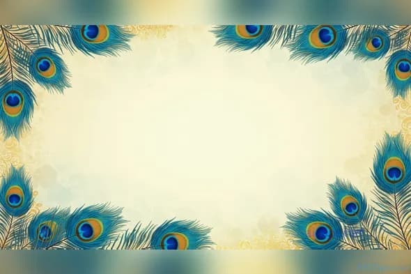Elegant Peacock Feather Background Design for Commercial Use