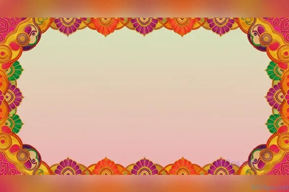 Vibrant Decorative Border Design for Celebrations
