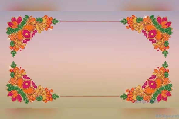 Vibrant Decorative Frame for Celebratory Events