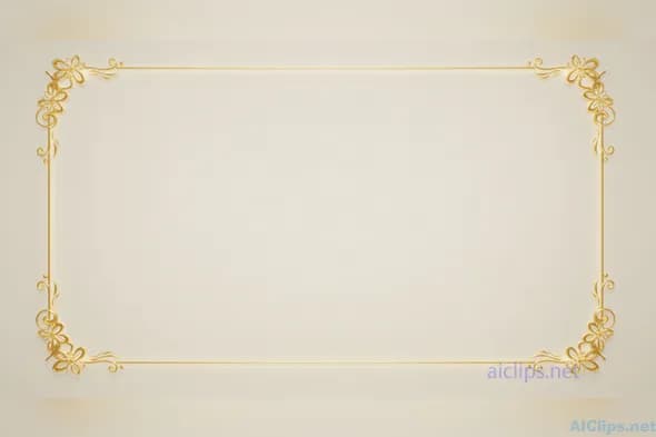 Elegant Gold Floral Decorative Frame for Invitations