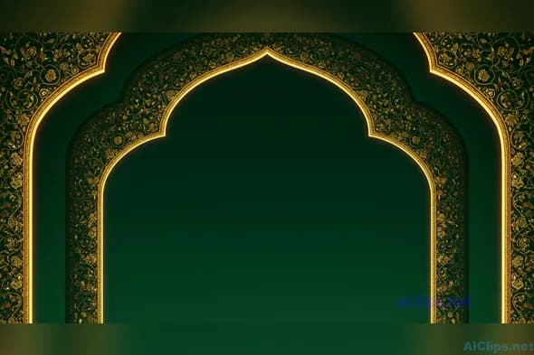 Elegant Arch Design with Golden Accents