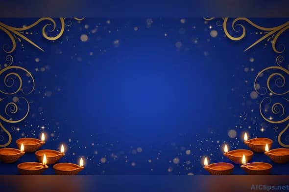 Elegant Diwali Background with Traditional Lamps