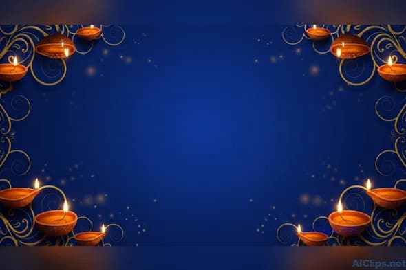 Elegant Diwali Background with Oil Lamps