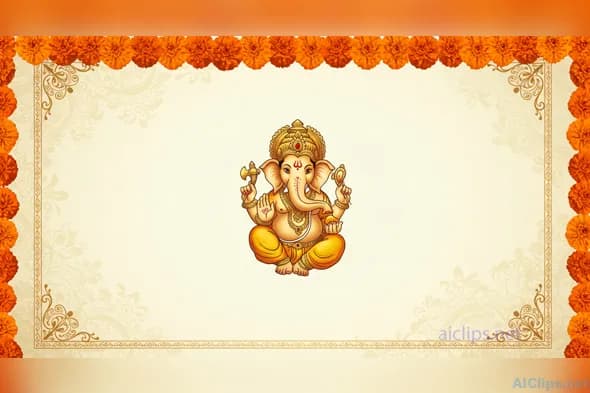 Elegant Ganesha Illustration for Celebrations & Events