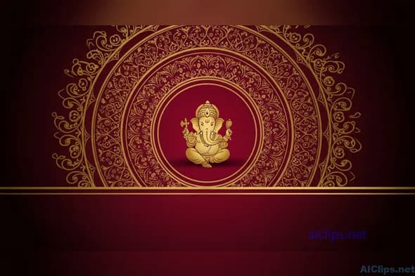 Elegant Ganesh Motif for Cultural Celebrations