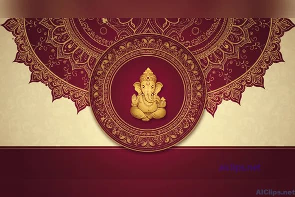Elegant Ganesh Mandala Background for Celebrations