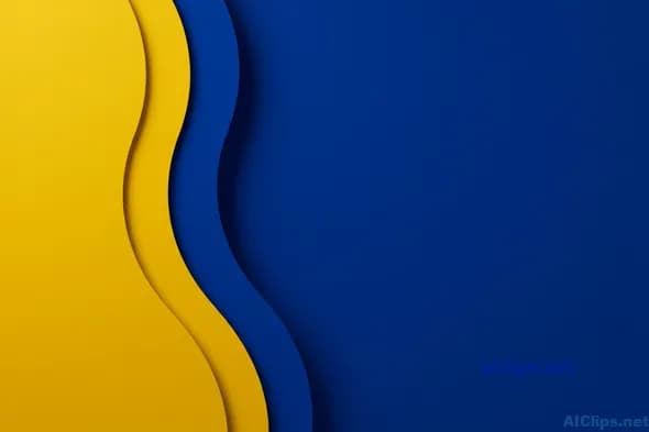 Vibrant Blue and Yellow Gradient Abstract Design