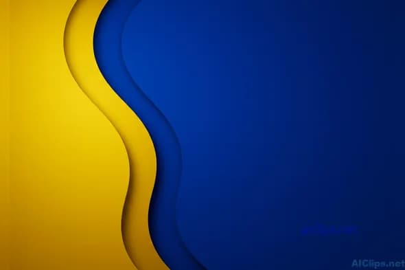 Dynamic Blue and Yellow Abstract Background
