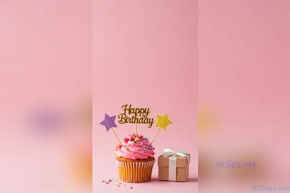 Delightful Birthday Cupcake with Gift Box