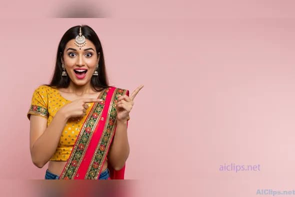 Vibrant Indian Traditional Fashion Portrait