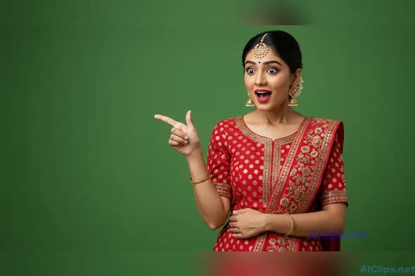 Elegant Indian Woman in Traditional Cloths