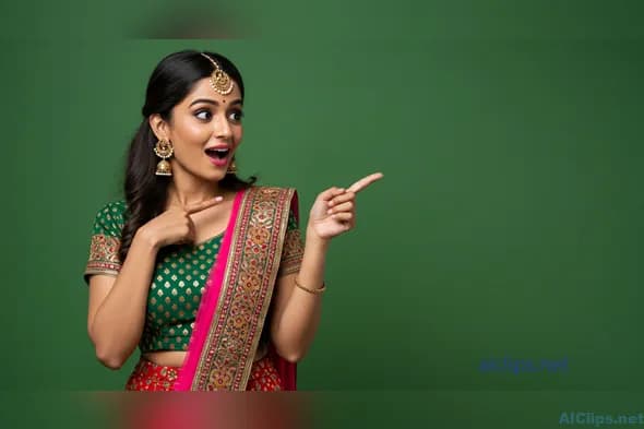Elegant Indian Woman in Traditional 