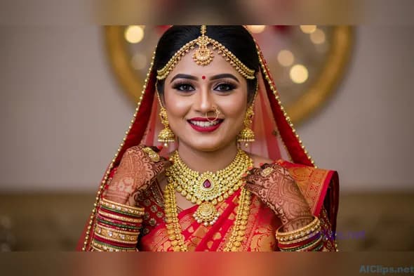 Elegant Indian Bride in Traditional Attire
