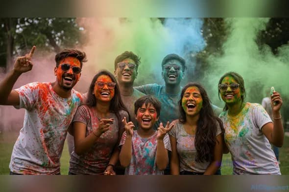 Colorful Celebration of Joyful Moments - Holi Festival