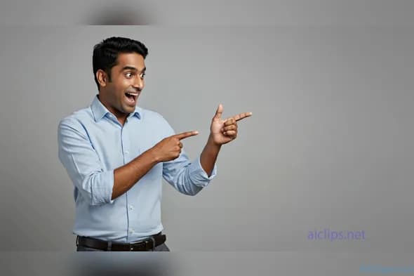 Dynamic Business Professional with Expressive Gesture