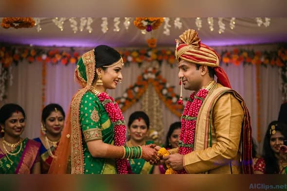 Vibrant Traditional Indian Wedding Ceremony