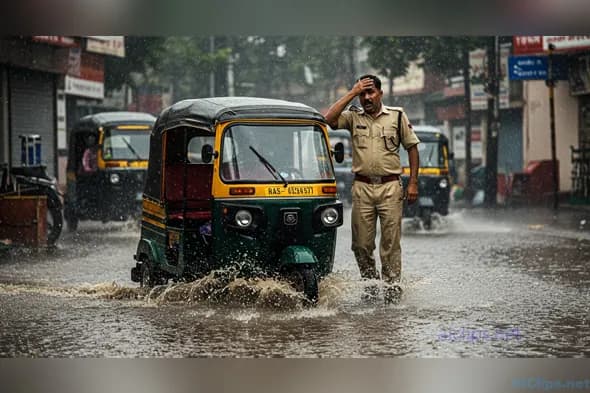 Urban Rainfall Challenges for Policemen and Transport