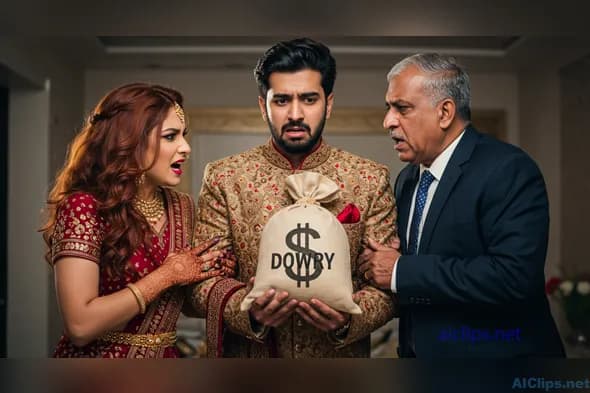 Dramatic Dowry Negotiation Scene in Indian Culture