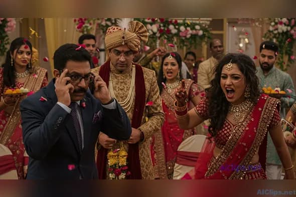 Vibrant Indian Wedding Celebration and Emotion