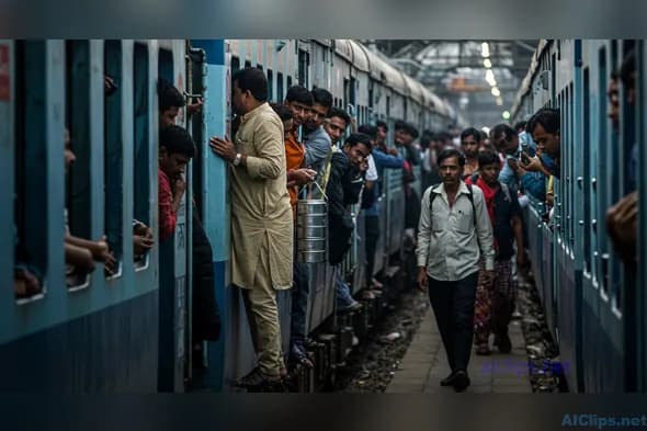 Dynamic Urban Commuting Scene in Train Station