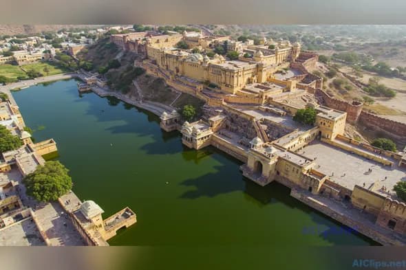 Stunning Aerial View of Amber Fort, Rajasthan