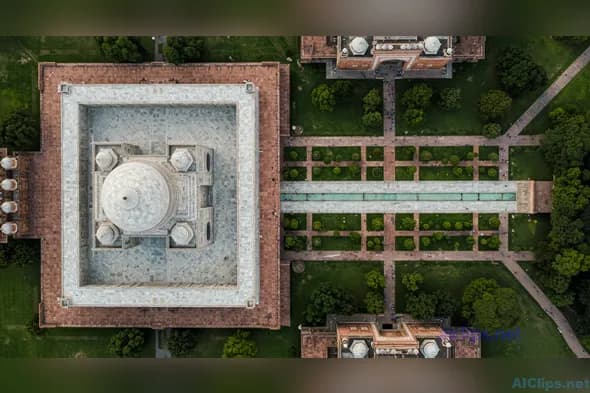 Aerial View of Majestic Architecture for Tourism