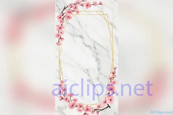 Elegant Floral Marble Background Design Template