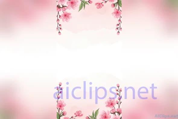 Elegant Pink Floral Watercolor Background Design