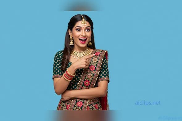 Vibrant Indian Bridal Fashion Shot