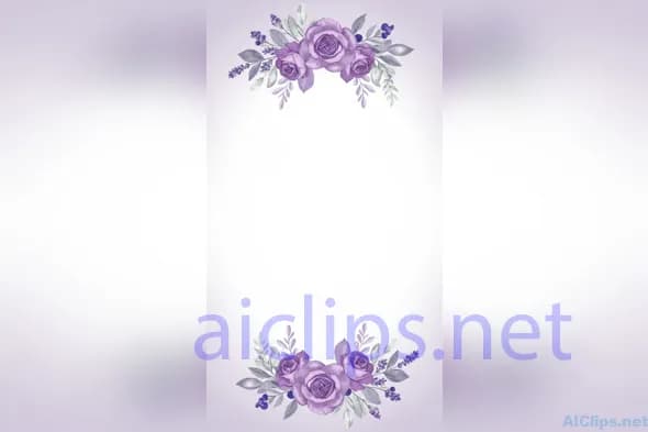 Elegant Lavender Floral Frame for Invitations